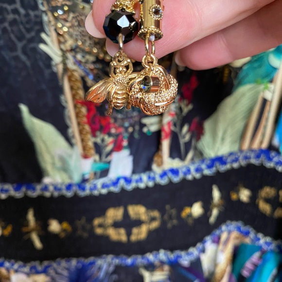 Camilla Shirred Relaxed Rainbow Room Dress 100% Silk - Picture 5 of 9